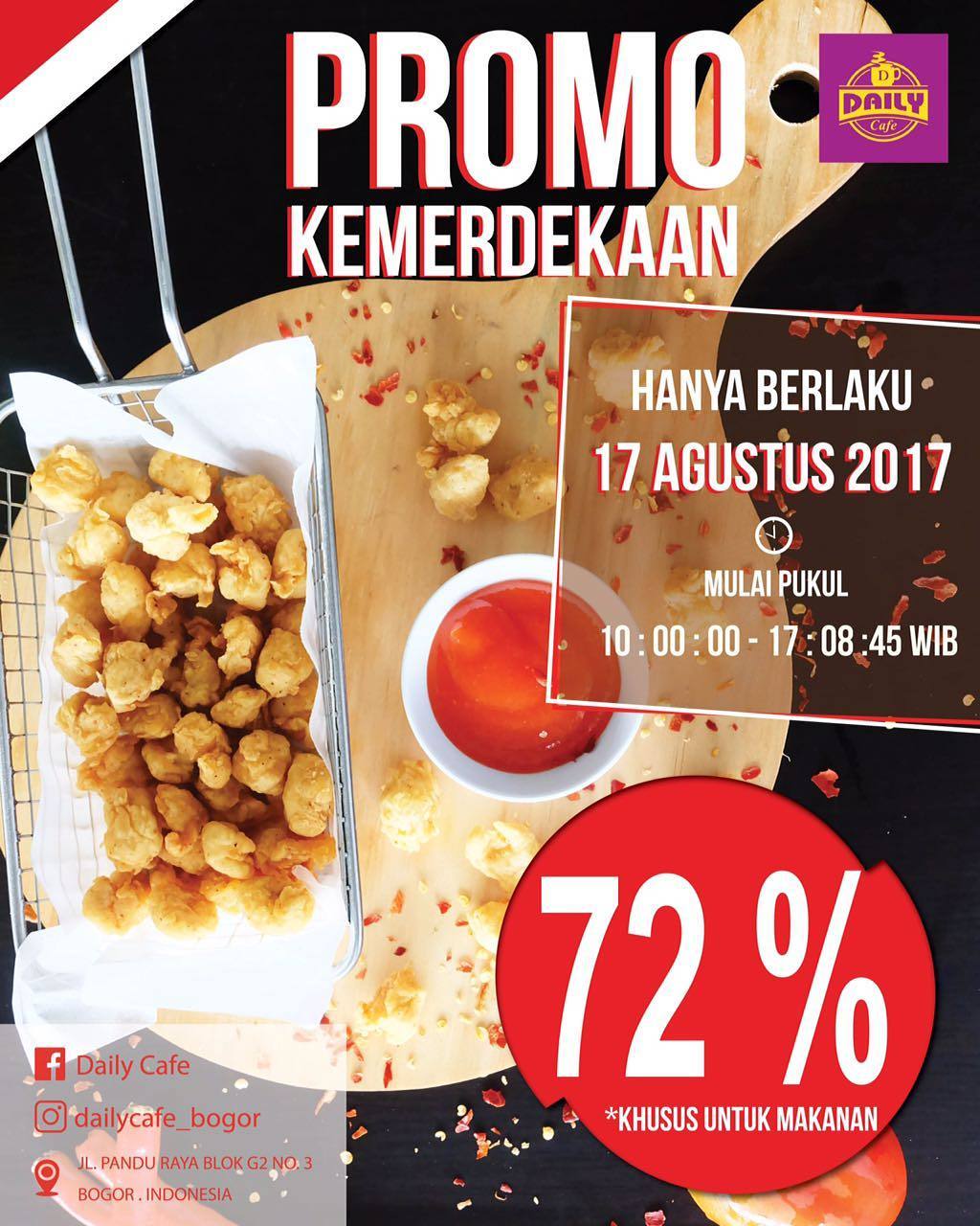 Daily Cafe Bogor Promo 17an
