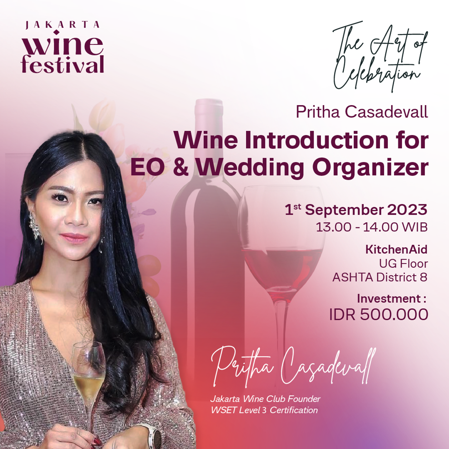 Wine Introduction for EO & Wedding Organizer at Jakarta Wine Festival
