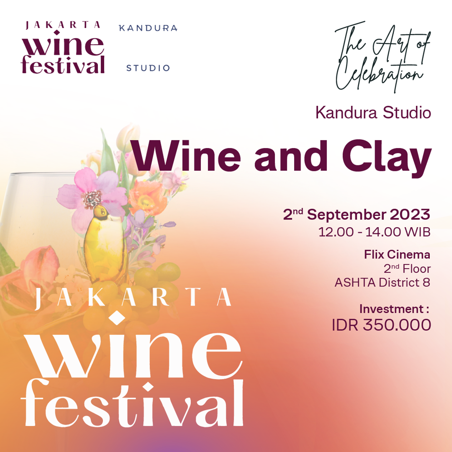 Wine and Clay at Jakarta Wine Festival