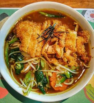 Chicken Katsu Curry Ramen 🍜 #yummy #kulinerYoga #jajan #cemalcemil #Midori #JapaneseFood #foodie #foodtography #foodporn #instamoment #instafood