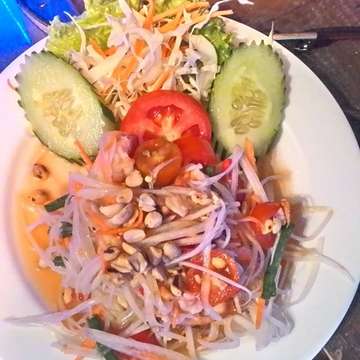 Som tom thai.... menu thai garden... #thaifoods #thaigarden #work