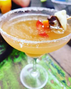 Chilli and pickle margarita. #cocktails #cocktail #margarita #alcohol #photosofalcohol #chilli #pickles #bali #ubud #oopsbar