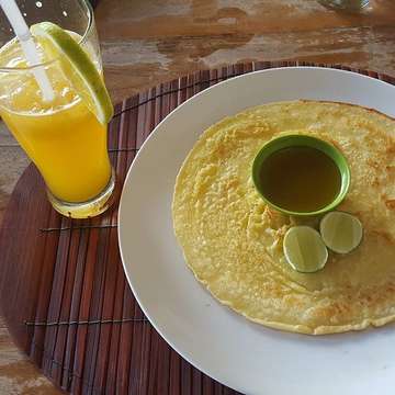 Brekky! #pancake #honey #orange #breakfast #food #cafe #indonesia #bali
