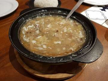Roast Duck - Salt and Pepper Squid - Fish Maw "Yu-Pew" Broth #dinner #chinesefood #journeyorientalkitchen #duck #squid #fish #soup #roastedduck #cholesterol #journeysurabaya