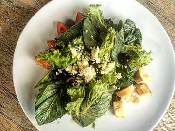 Freshly roasted tomatoes mixed with spinach, feta cheese, olives & crunchy croutons...a delicious light dish for everyone :)
.
.
.
.
#balirestaurants #restaurantpadangbai #padangbai #balilife #lifeinbali #thecolonialrestaurantbali #herbivores #vegetarianbali #lovefood #tuscansalad #roastedtomatoes #foodparadise #healthyfood #lovesalads #healthyandtasty #familyfriendly #disabledfriendly #vegetarianfood #veganoptions #coffeelove #ecorestaurant #localsourced #perfectsnack #pool #relax