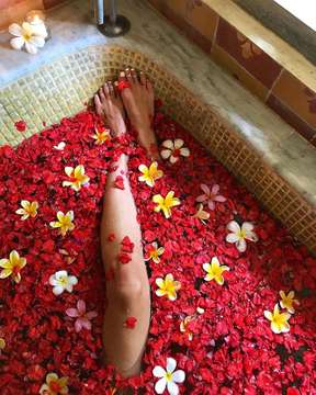 📍Bali, Indonesia
When in Bali...you must bathe in flower petals! It's impossible to be unhappy surrounded by blooms. XO @patbailey
---------
#balibible #bali #flowerbath #bathtub #selflove #pamper #traveldeeper #girlsthatwander