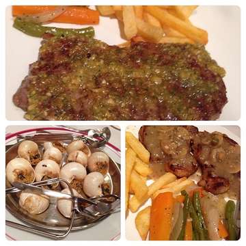 #InstaFrame #kuliner #dinner #steak #escargot #sirloin #porkloin @astridariani